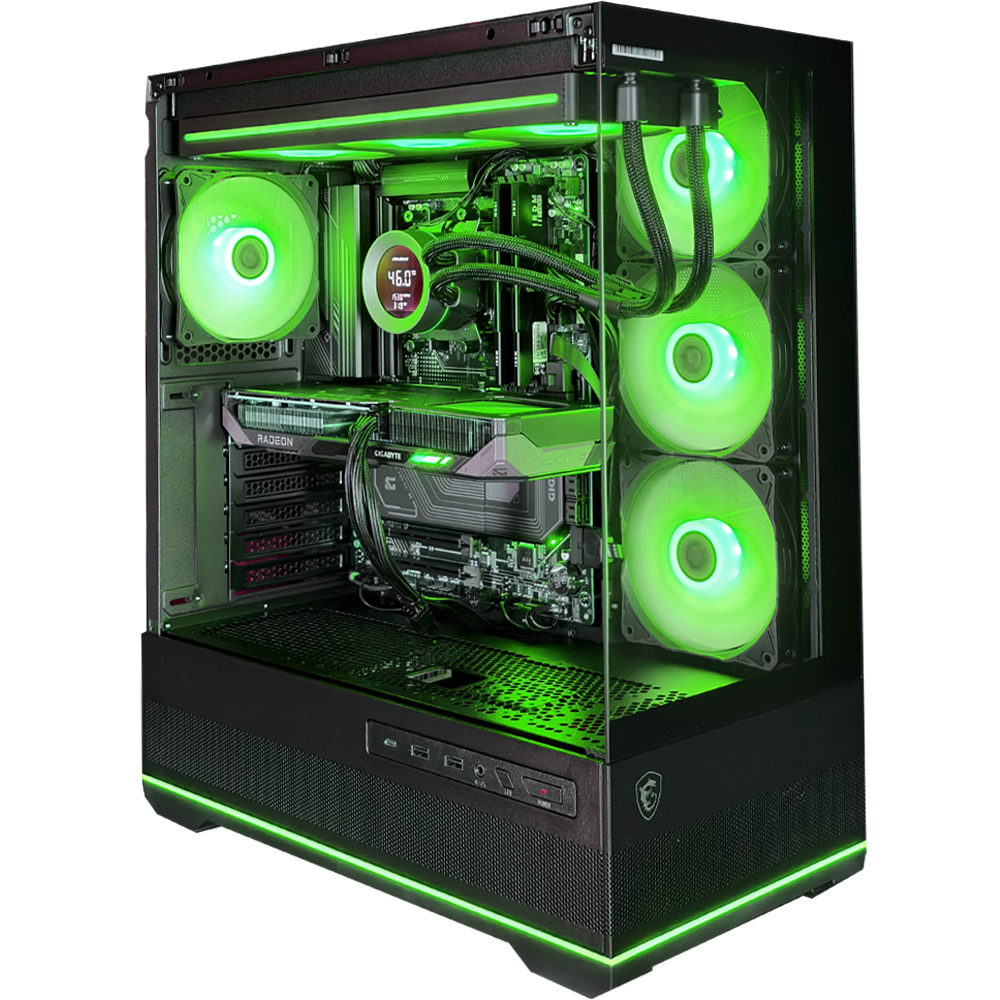 EGEMONE E3 - Pc gaming Ryzen 7 9850X3D, RTX 9070 XT 16GB, Ram 32Gb 6000Mhz Ddr5, SSD NVMe 1000Gb, Dissipatore a Liquido 360mm, Windows 11 Pro