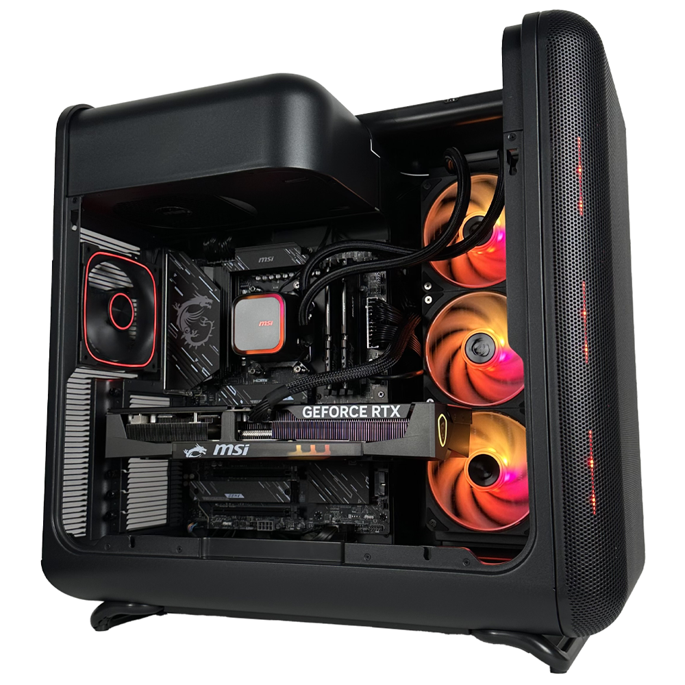 EGEMONE V17 - Pc gaming Ryzen 5 9600X, RTX 5070 12GB, Ram 32Gb 6000Mhz Ddr5, SSD NVMe 1000Gb, Dissipatore a Liquido 360mm, Windows 11 Pro