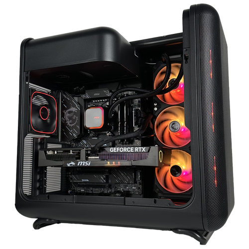 EGEMONE V17 - Pc gaming Ryzen 5 9600X, RTX 5070 12GB, Ram 32Gb 6000Mhz Ddr5, SSD NVMe 1000Gb, Dissipatore a Liquido 360mm, Windows 11 Pro