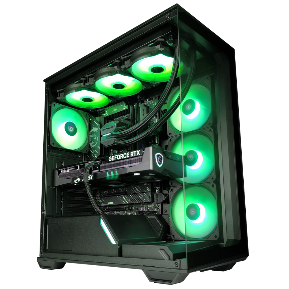 EGEMONE V4 - Pc gaming Ryzen 7 7700X, RX 9060 XT 16GB, Ram 32Gb 6000Mhz Ddr5, SSD NVMe 1000Gb, Dissipatore a Liquido 360mm, Windows 11 Pro