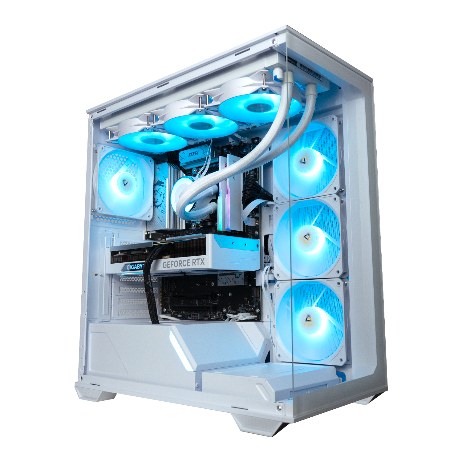 EGEMONE VS4 - Pc gaming Ryzen 5 9600X, RTX 5070 12GB, Ram 32Gb 6000Mhz Ddr5, SSD NVMe 1000Gb, Dissipatore a Liquido 360mm, Windows 11 Pro