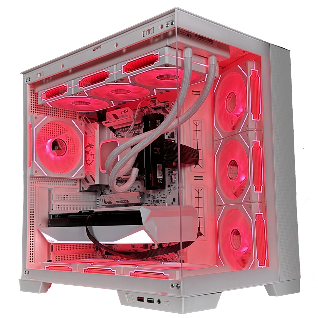 EGEMONE VS8 - Pc gaming Ryzen 7 7800X3D, RX 9060 XT 16GB WHITE, Ram 32Gb 6000Mhz Ddr5, SSD NVMe 1000Gb, Dissipatore a Liquido 360mm, Windows 11 Pro