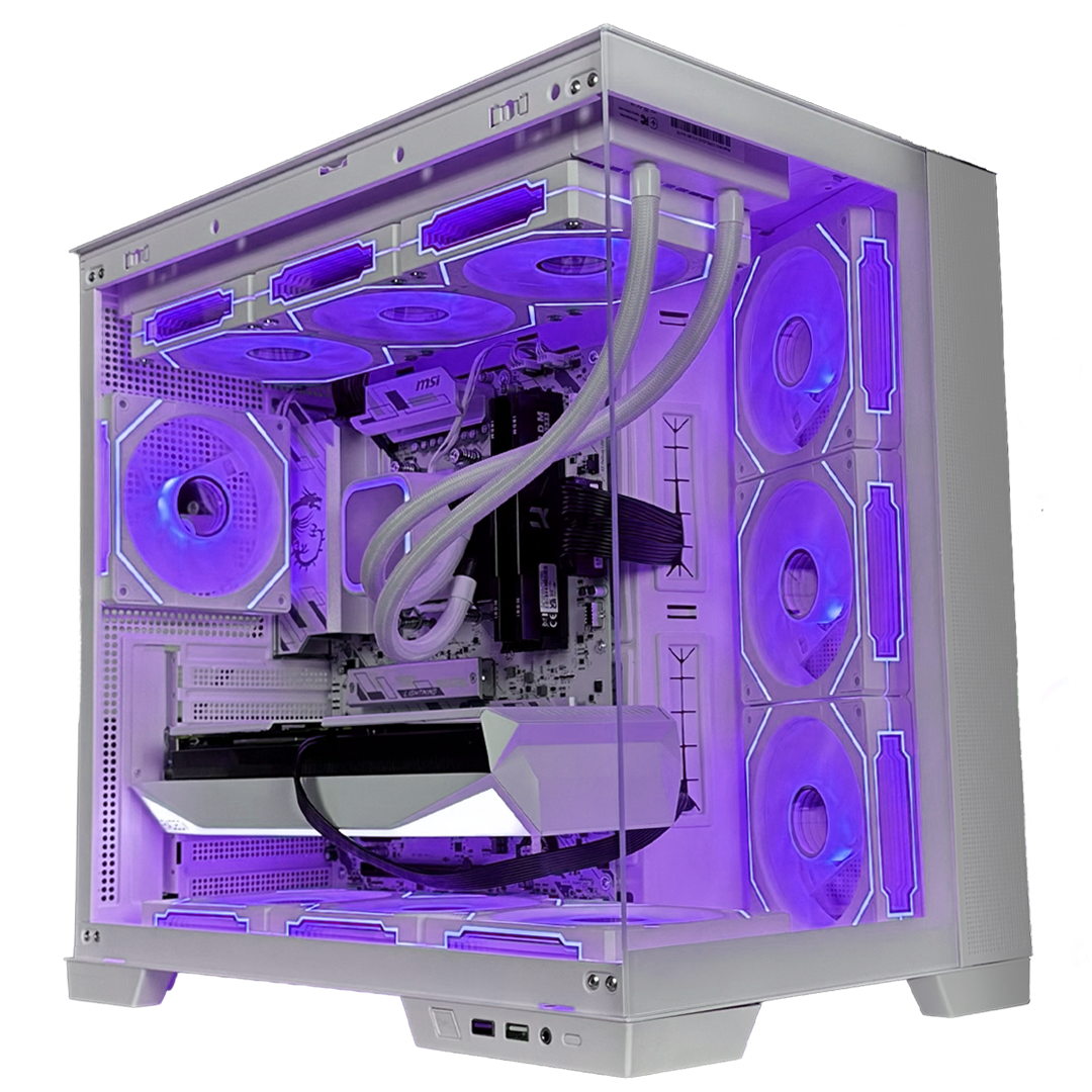 EGEMONE VS8 - Pc gaming Ryzen 7 7800X3D, RX 9060 XT 16GB WHITE, Ram 32Gb 6000Mhz Ddr5, SSD NVMe 1000Gb, Dissipatore a Liquido 360mm, Windows 11 Pro
