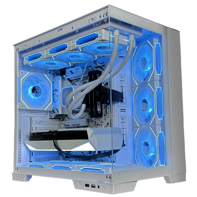 EGEMONE VS8 - Pc gaming Ryzen 7 7800X3D, RX 9060 XT 16GB WHITE, Ram 32Gb 6000Mhz Ddr5, SSD NVMe 1000Gb, Dissipatore a Liquido 360mm, Windows 11 Pro