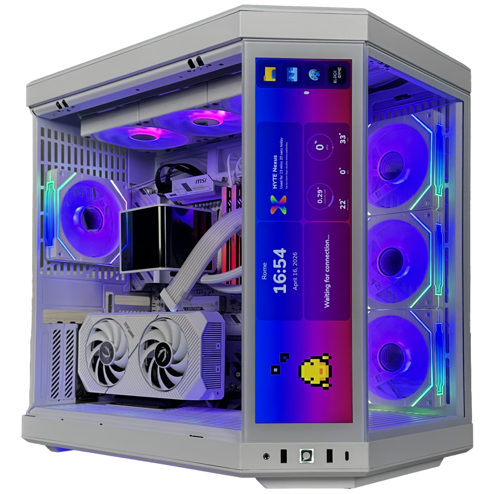 EGEMONE VS5 - Pc gaming Ryzen 7 7800X3D, RTX 5070 12GB WHITE, Ram 32Gb 6000Mhz Ddr5, SSD NVMe 1000Gb, Dissipatore a Liquido 360mm WHITE, Windows 11 Pro