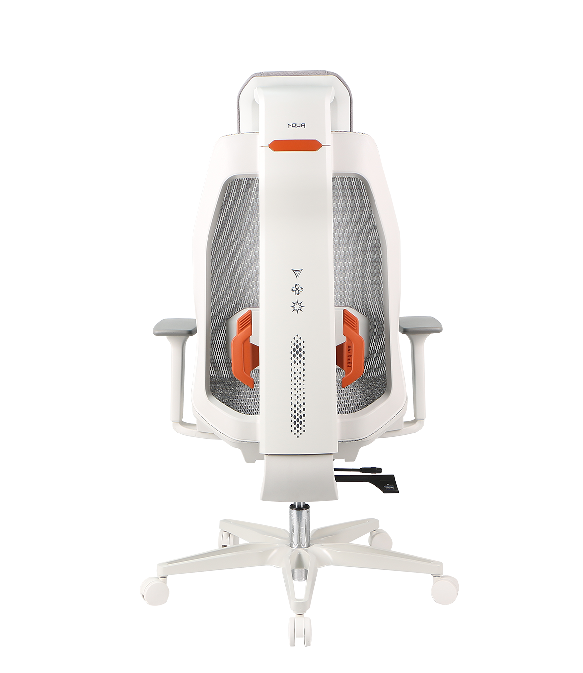 NOUA SOUL MESH BIANCA – Sedia Gaming Ergonomica con Schienale in Mesh, Braccioli 3D e Supporto Lombare