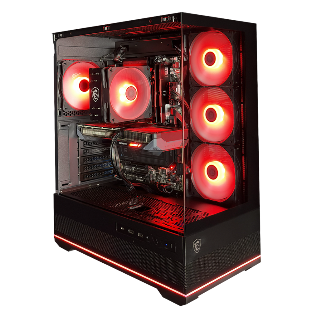 GLADIO G1 - Pc gaming Ryzen 5 7500X3D, RTX 5060 8GB, Ram 16Gb 6000Mhz Ddr5, SSD NVMe 1000Gb, Dissipatore ad Aria, Windows 11 Pro