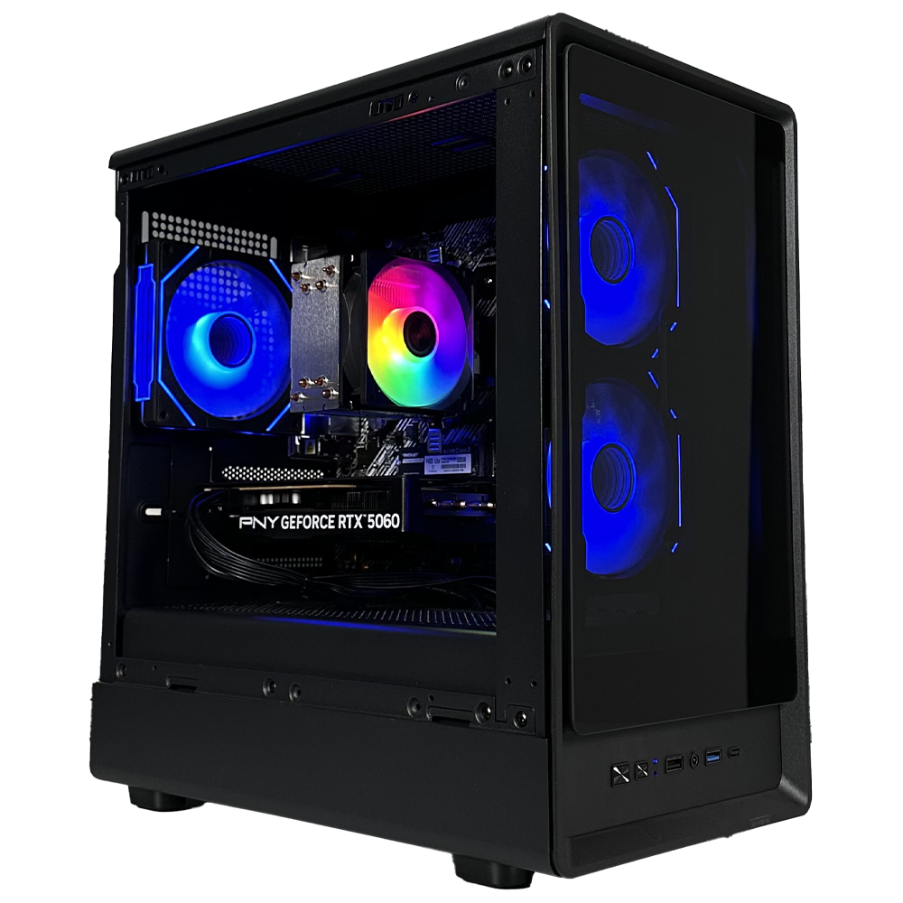 GLADIO V12 PRIME - Pc gaming Ryzen 5 5600X, RTX 5060 8Gb, Ram 16Gb 3200Mhz Ddr4, SSD NVMe 1000Gb, Dissipatore ad Aria, Windows 11 Pro