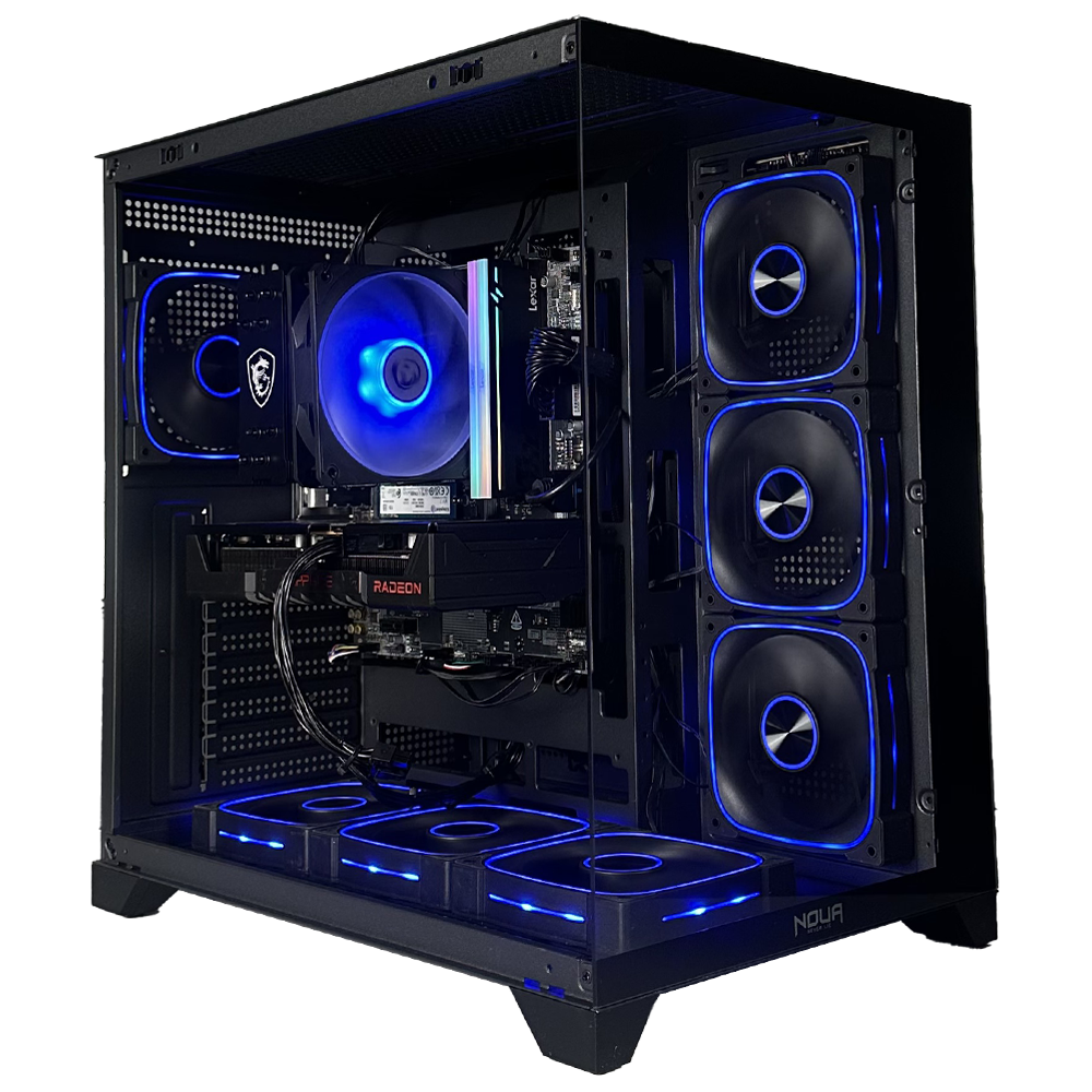 GLADIO V13 - Pc gaming Ryzen 5 7500F, RTX 5060 Ti 16Gb, Ram 16Gb 6000Mhz Ddr5, SSD NVMe 1000Gb, Dissipatore ad Aria, Windows 11 Pro
