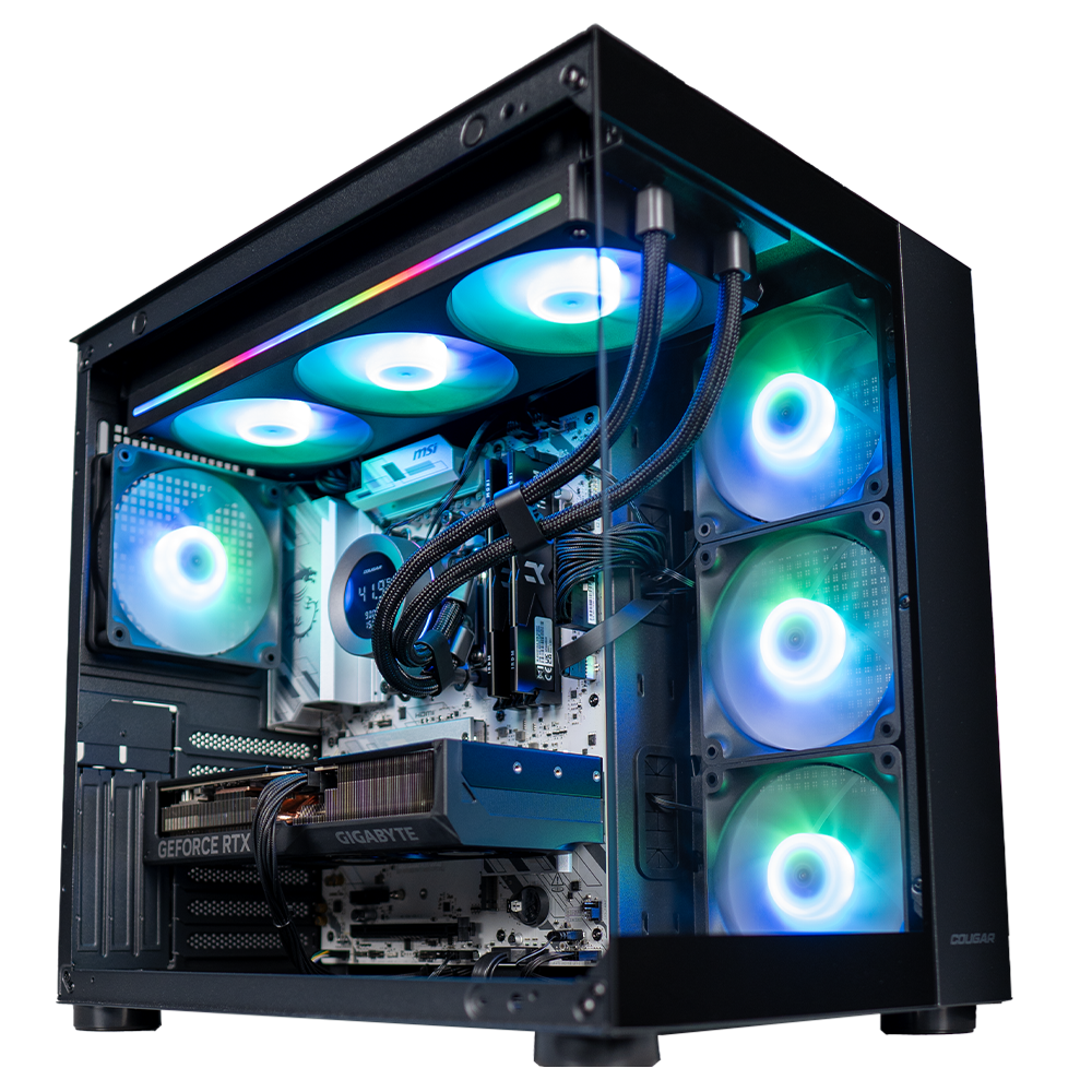 GLADIO V5 EVO - Pc gaming Ryzen 5 9600X, Rx 9060 XT 16Gb, Ram 32Gb 6000Mhz Ddr5, SSD NVMe 1000Gb, Dissipatore a Liquido 360mm, Windows 11 Pro