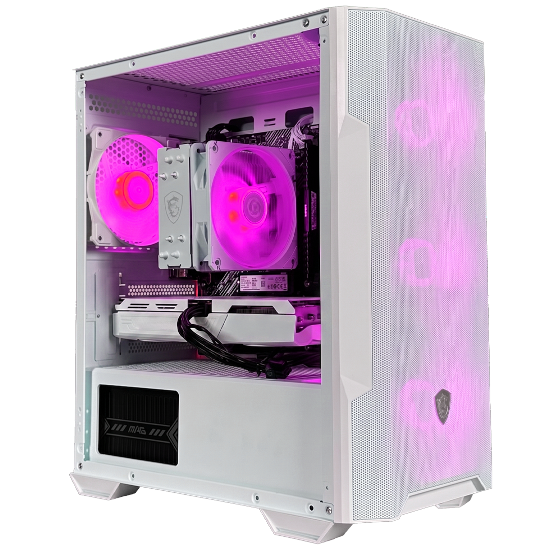 GLADIO VS3 - Pc gaming Ryzen 5 7500F, RTX 5060 8GB WHITE, Ram 16Gb 6000Mhz Ddr5, SSD NVMe 1000Gb, Dissipatore ad Aria, Windows 11 Pro