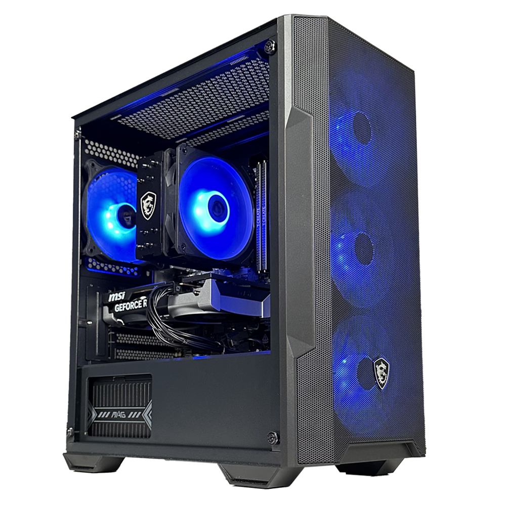 GLADIO Powered By MSI - Pc gaming Ryzen 5 7500F, RTX 5060 8GB, Ram 32Gb 6000Mhz Ddr5, SSD NVMe 1000Gb, Dissipatore ad Aria, Windows 11 Pro