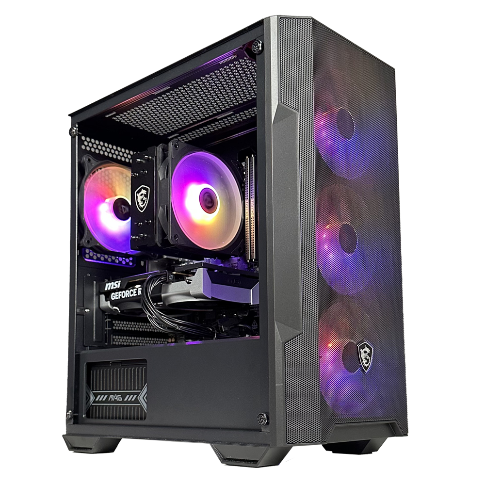 GLADIO Powered By MSI - Pc gaming Ryzen 5 7500F, RTX 5060 8GB, Ram 32Gb 6000Mhz Ddr5, SSD NVMe 1000Gb, Dissipatore ad Aria, Windows 11 Pro