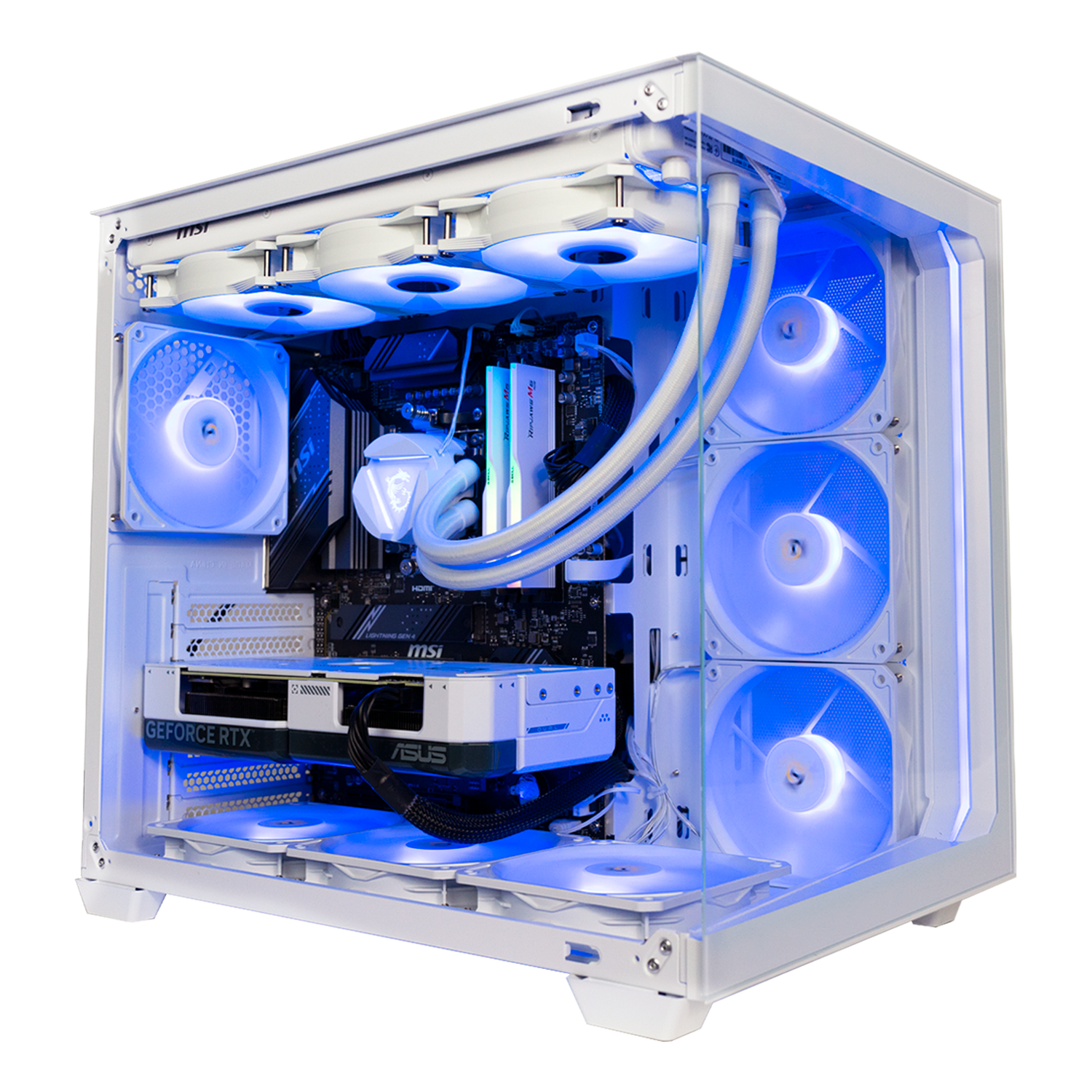 TITANO PS1 - Pc gaming Intel i9 14900K, RTX 5080 16Gb WHITE, Ram 32Gb Ddr5 6000Mhz WHITE, SSD NVMe 2000 Gb, Wifi, Dissipatore a Liquido 360mm WHITE, Windows 11 Pro