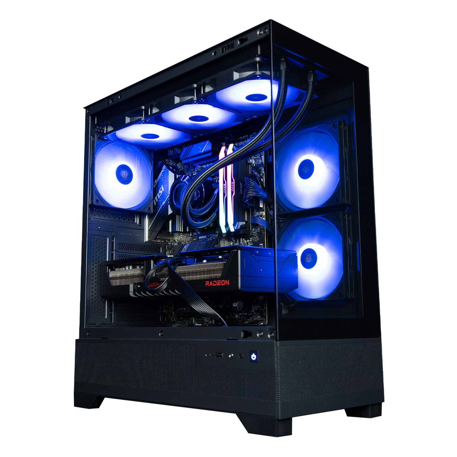 TITANO V1 - Pc gaming Ryzen 7 9800X3D, RX 9070 XT 16GB, Ram 32Gb 6000Mhz Ddr5, SSD NVMe 2000Gb, Dissipatore a Liquido 360mm, Windows 11 Pro