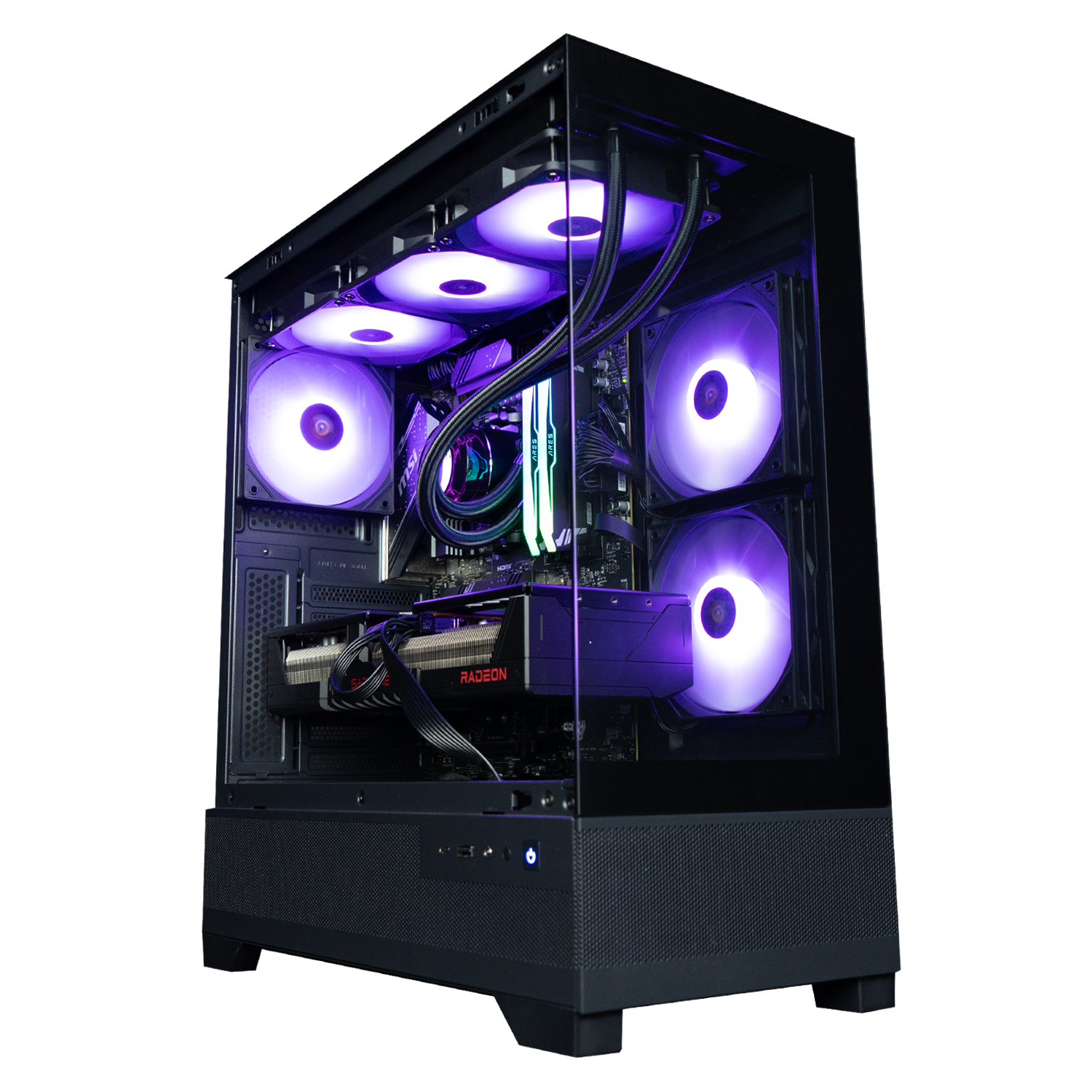 TITANO V1 - Pc gaming Ryzen 7 9800X3D, RX 9070 XT 16GB, Ram 32Gb 6000Mhz Ddr5, SSD NVMe 2000Gb, Dissipatore a Liquido 360mm, Windows 11 Pro