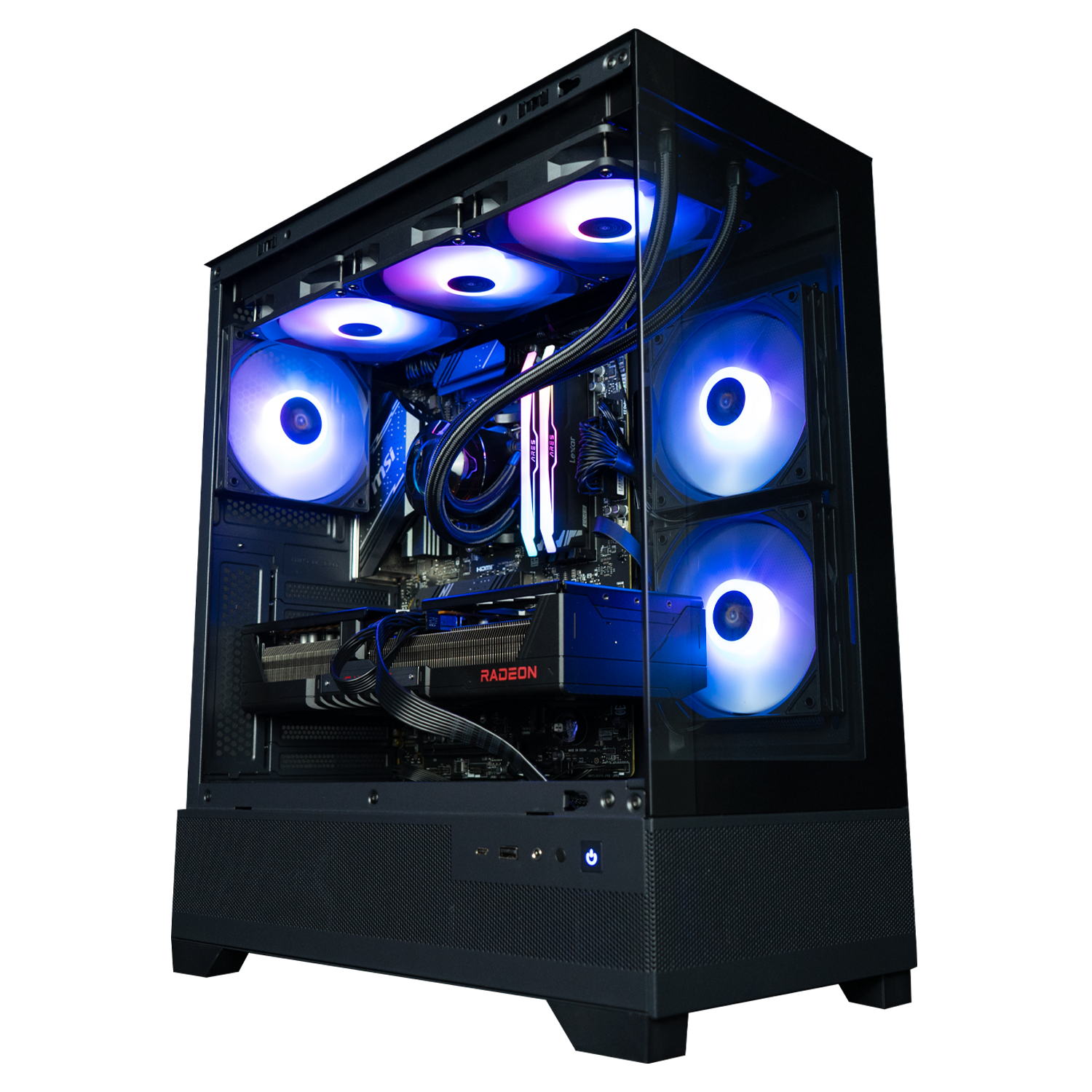 TITANO V1 - Pc gaming Ryzen 7 9800X3D, RX 9070 XT 16GB, Ram 32Gb 6000Mhz Ddr5, SSD NVMe 2000Gb, Dissipatore a Liquido 360mm, Windows 11 Pro