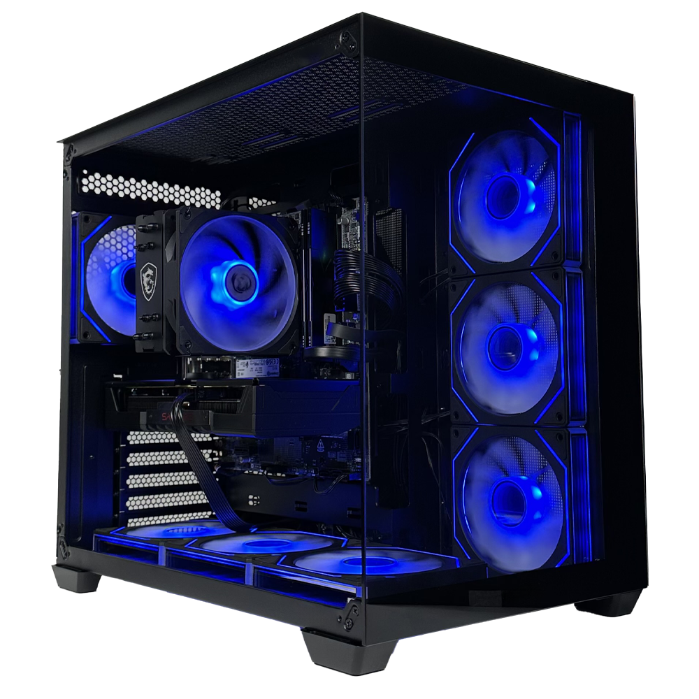 GLADIO V7 - Pc gaming Ryzen 5 9600X, RX 9060 XT 8Gb, Ram 32Gb 6000Mhz Ddr5, SSD NVMe 1000Gb, Dissipatore ad Aria, Windows 11 Pro