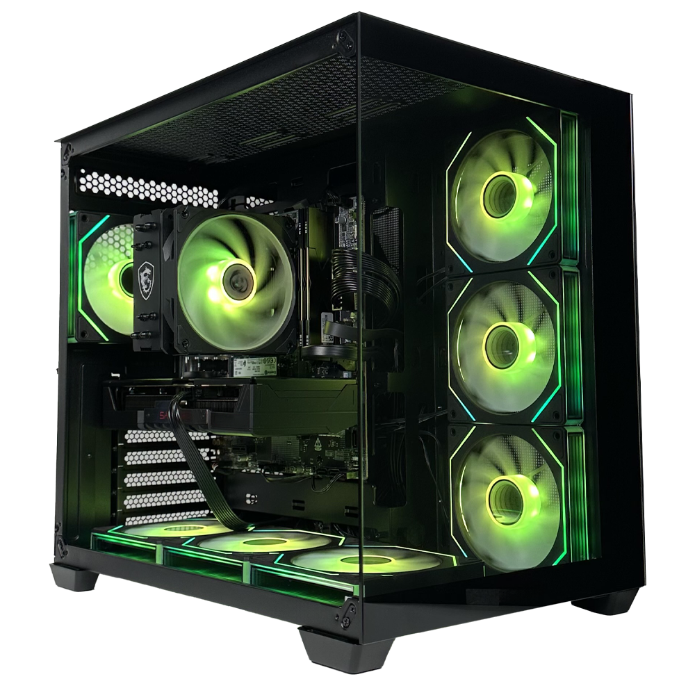 GLADIO V7 - Pc gaming Ryzen 5 9600X, RX 9060 XT 8Gb, Ram 32Gb 6000Mhz Ddr5, SSD NVMe 1000Gb, Dissipatore ad Aria, Windows 11 Pro