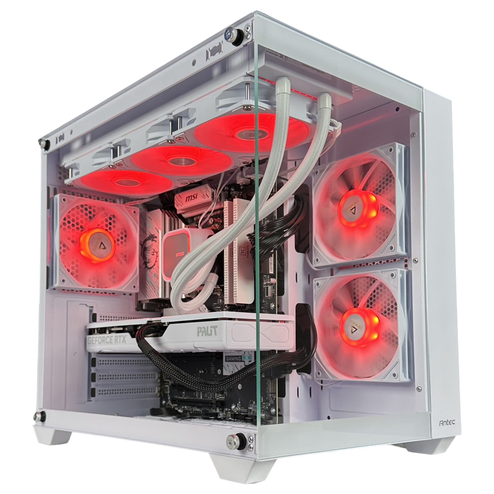 EGEMONE VS2 - Pc gaming Ryzen 7 7700X, RTX 5060 Ti 16GB WHITE, Ram 32Gb 6000Mhz Ddr5 WHITE, SSD NVMe 1000Gb, Dissipatore a Liquido 360mm WHITE, Windows 11 Pro