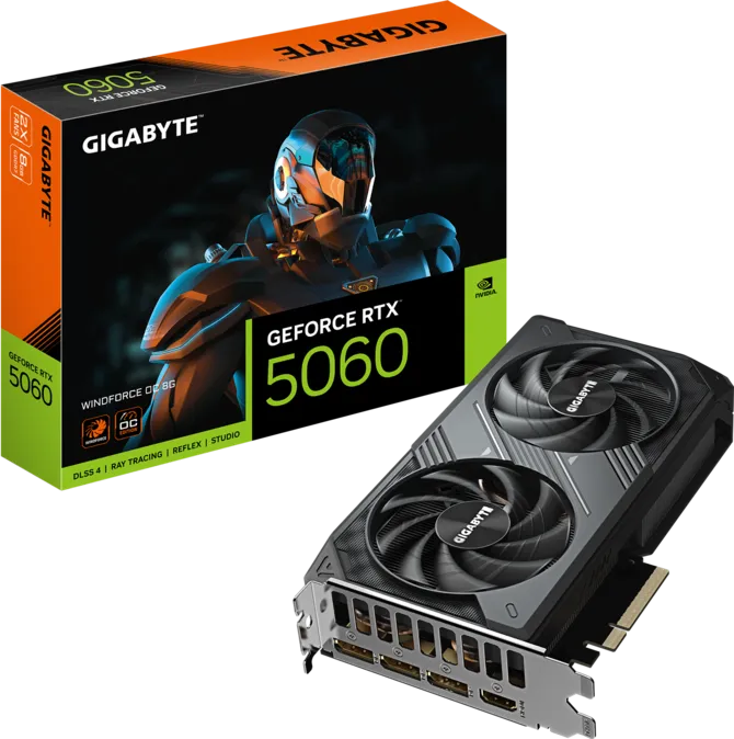 SCHEDA VIDEO Gigabyte GeForce RTX 5060 WINDFORCE OC (8GB GDDR7 - 2X - 2x DP / 2x HDMI)