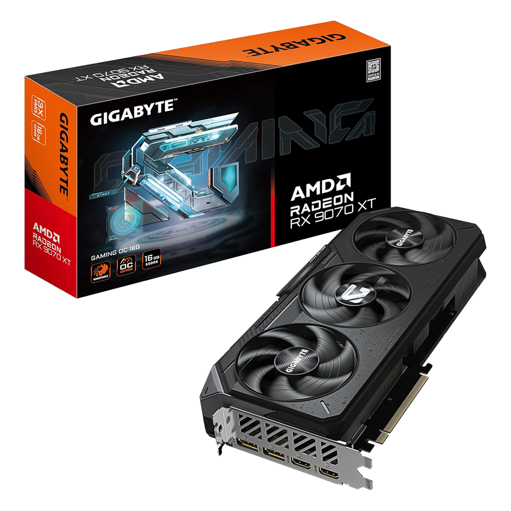 SCHEDA VIDEO Gigabyte Radeon RX 9070 XT GAMING OC (16GB GDDR6 - 3X - 2x DP / 2x HDMI)