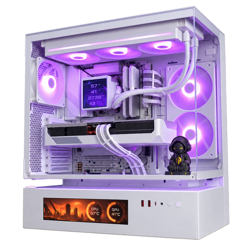TITANO TS2 - Pc gaming Ryzen 7 9850X3D, RTX 5070 Ti 16GB WHITE, Ram 32Gb Ddr5 6000Mhz , SSD NVMe 1000Gb, Dissipatore a Liquido 360mm, Windows 11 Pro