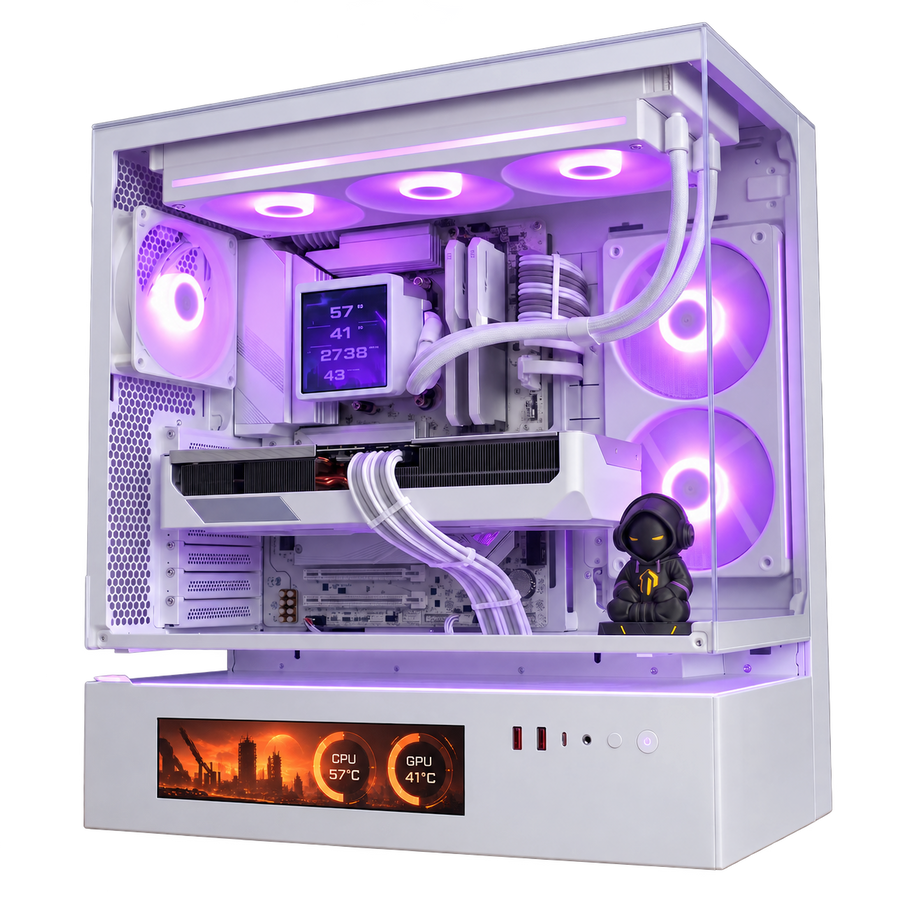 TITANO TS2 - Pc gaming Ryzen 7 9850X3D, RTX 5070 Ti 16GB WHITE, Ram 32Gb Ddr5 6000Mhz , SSD NVMe 1000Gb, Dissipatore a Liquido 360mm, Windows 11 Pro