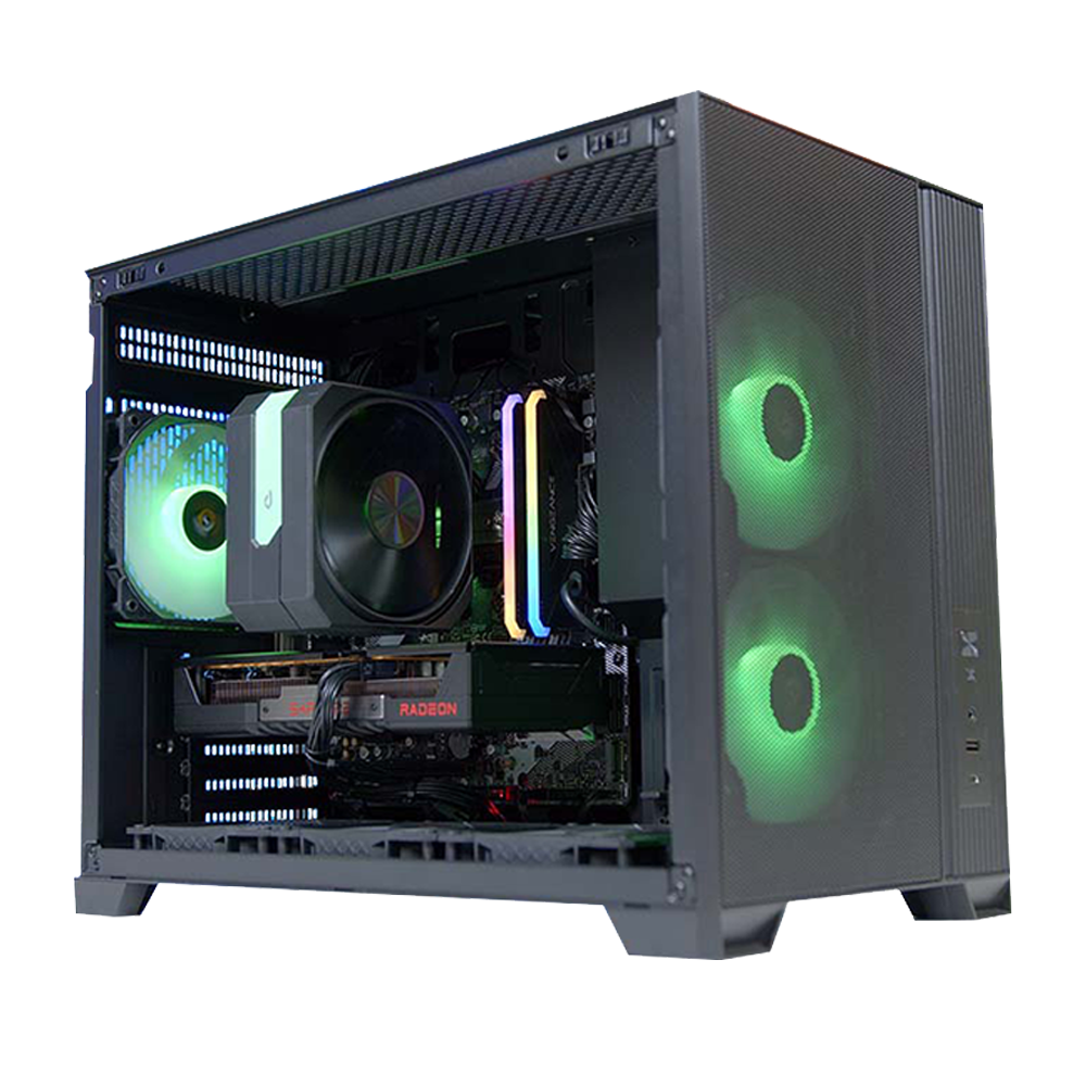 GLADIO V14 PRIME - Pc gaming Ryzen 7 5800X, RX 9060 XT 16Gb, Ram 32Gb 3200Mhz Ddr4, SSD NVMe 1000Gb, Dissipatore ad Aria, Windows 11 Pro