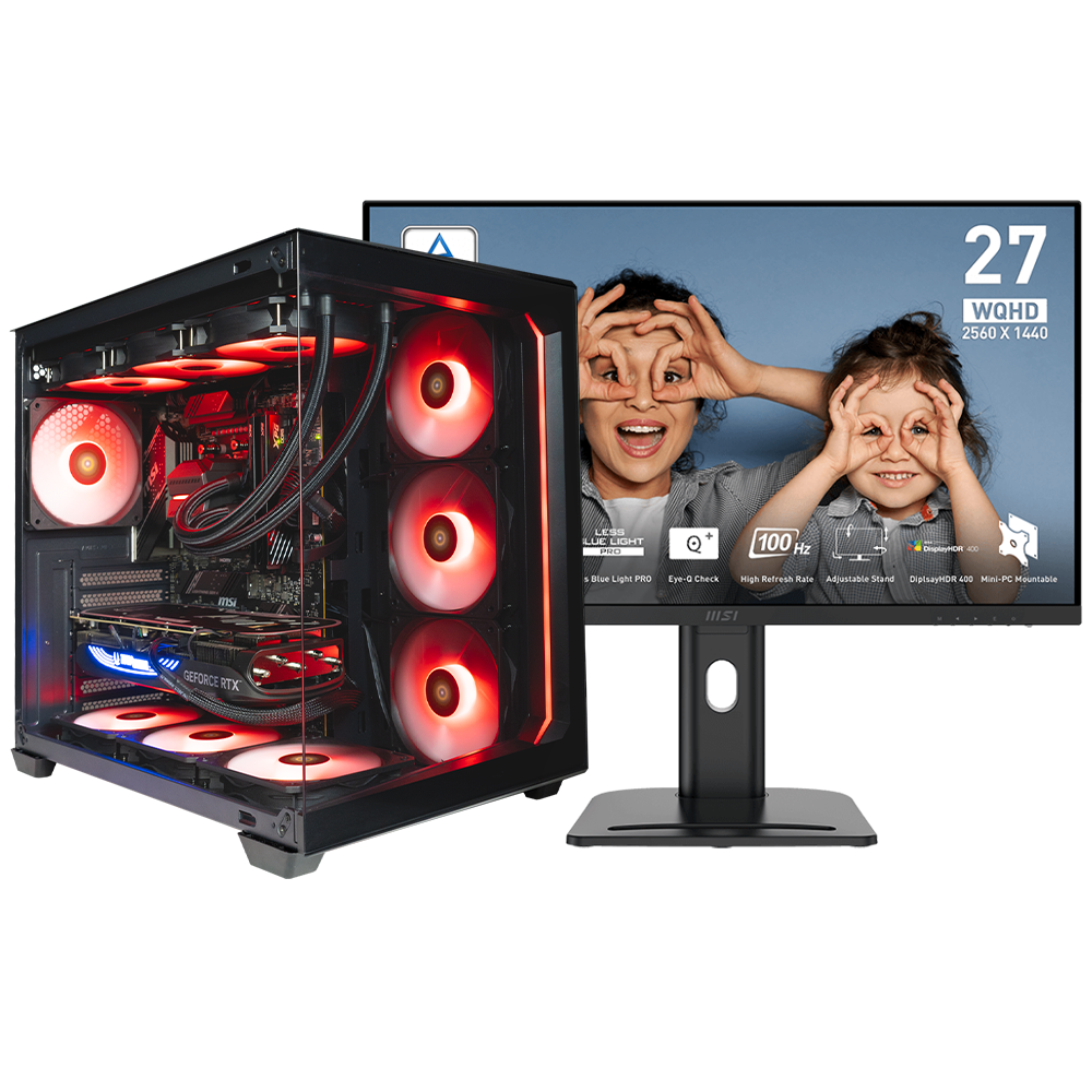 TITANO P5 - Pc gaming Intel i9 14900K, RTX 5070 12GB, Ram 32Gb 6000Mhz Ddr5, SSD NVMe 2000Gb, Dissipatore a Liquido 360mm, Monitor MSI PRO MP273QP E2, Windows 11 Pro
