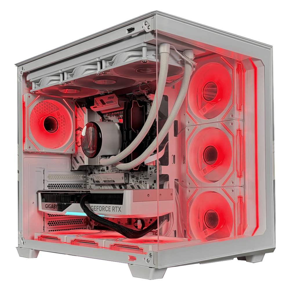 TITANO V12 PRIME - Pc gaming Ryzen 5 9600X, RTX 5070 Ti 16GB WHITE, Ram 32Gb 6000Mhz Ddr5, SSD NVMe 1000Gb, Dissipatore a Liquido 360mm LCD WHITE, Windows 11 Pro