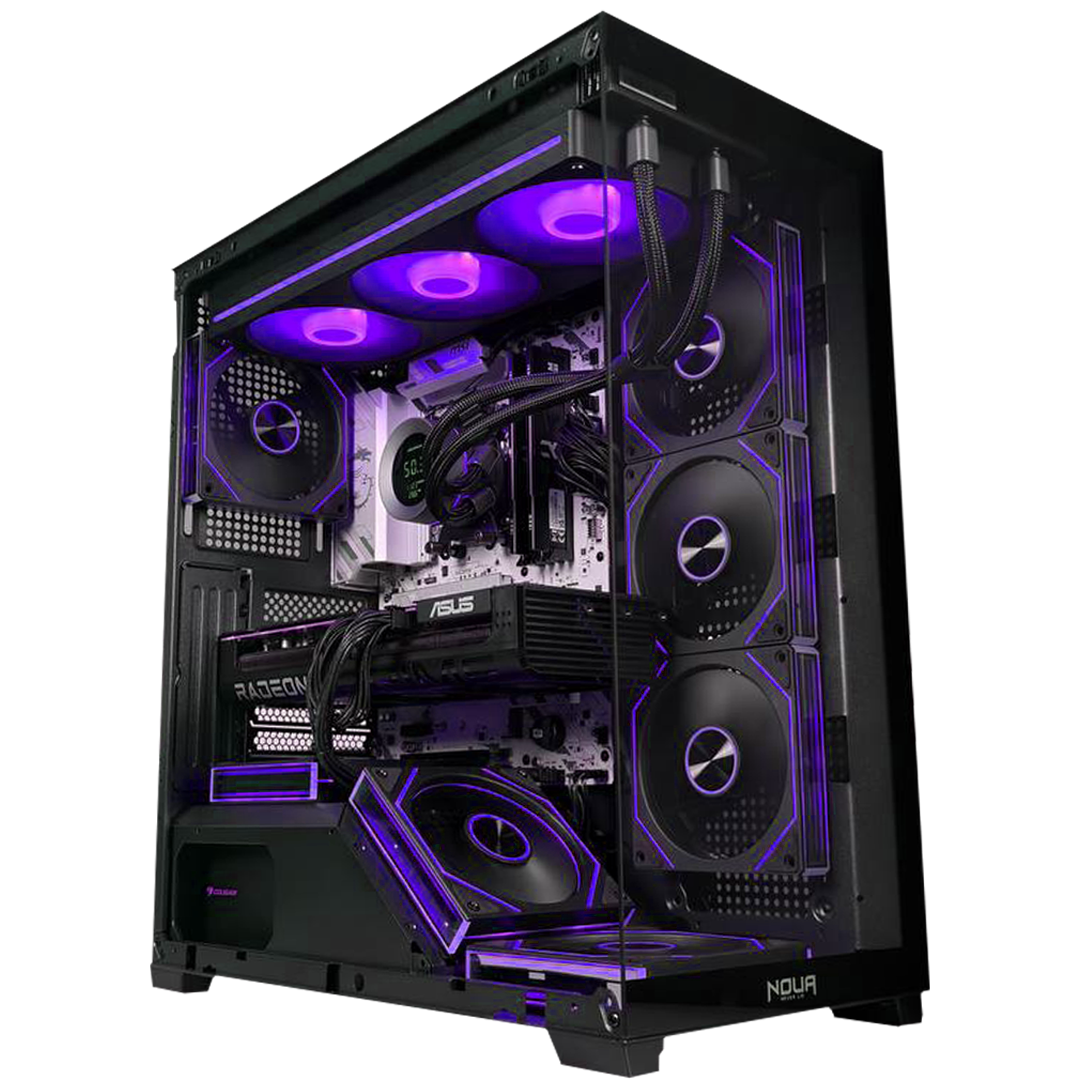 TITANO V1 EVO - Pc gaming Ryzen 7 9800X3D, RX 9070 XT 16GB, Ram 32Gb 6000Mhz Ddr5, SSD NVMe 1000Gb, Dissipatore a Liquido IPS 360mm, Windows 11 Pro