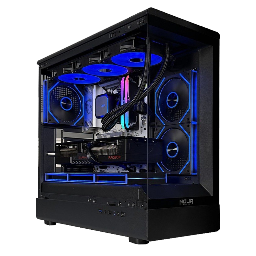 TITANO V1 - Pc gaming Ryzen 7 9800X3D, RX 9070 XT 16GB, Ram 32Gb 6000Mhz Ddr5, SSD NVMe 1000Gb, Dissipatore a Liquido 360mm, Windows 11 Pro
