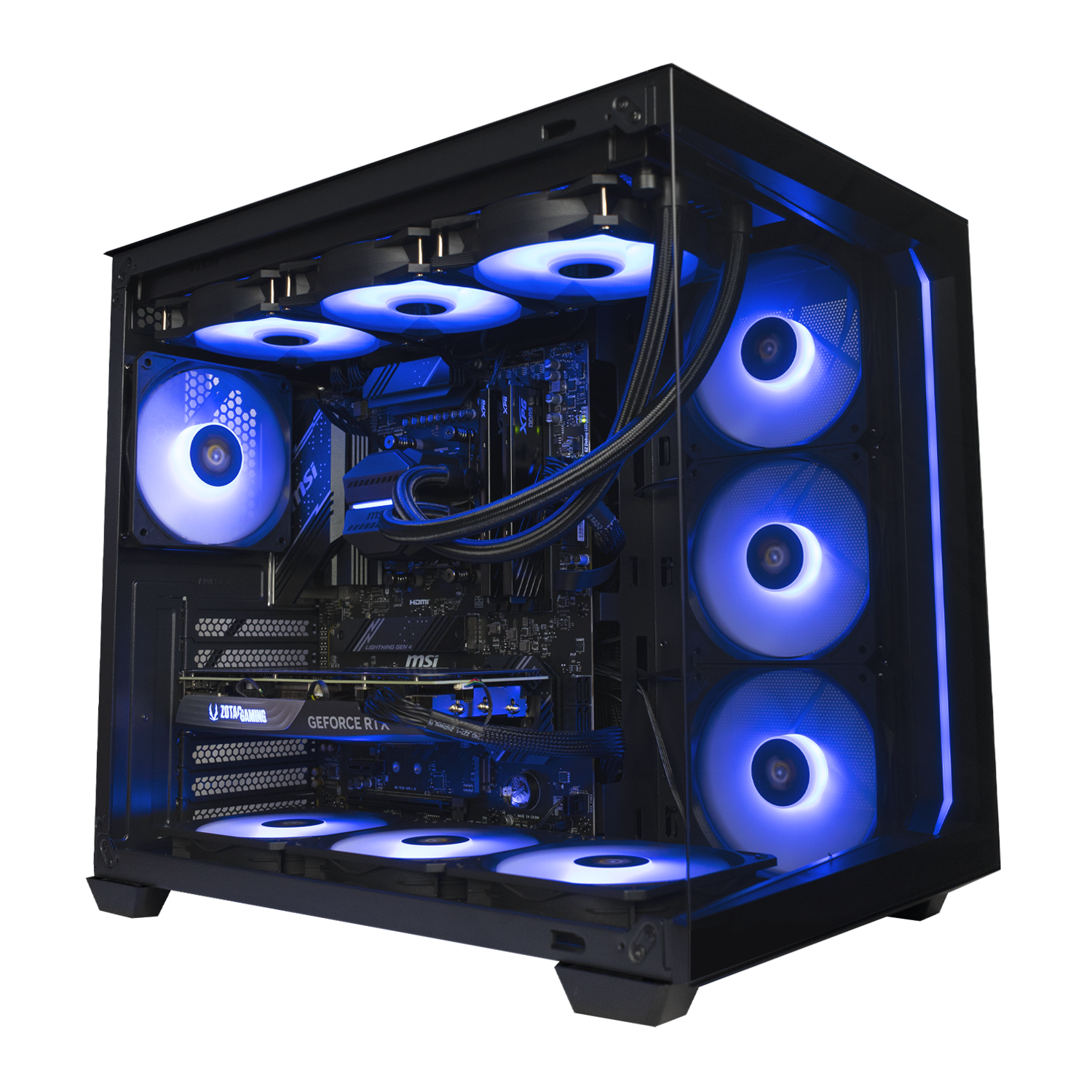 TITANO V7 - Pc gaming Ryzen 7 7800X3D, RTX 5070 Ti 16GB, Ram 32Gb 6000Mhz Ddr5, SSD NVMe 2000Gb, Dissipatore a Liquido 360mm, Windows 11 Pro