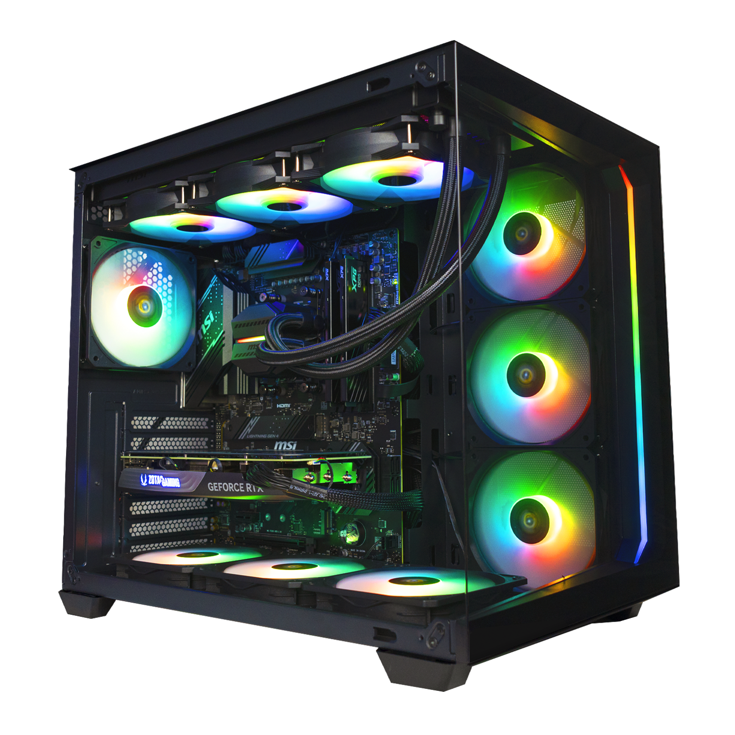 TITANO V7 - Pc gaming Ryzen 7 7800X3D, RTX 5070 Ti 16GB, Ram 32Gb 6000Mhz Ddr5, SSD NVMe 2000Gb, Dissipatore a Liquido 360mm, Windows 11 Pro