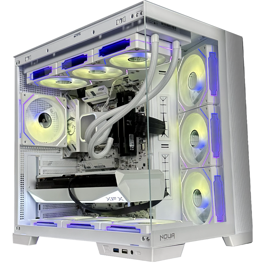 TITANO VS1 - Pc gaming Ryzen 7 9800X3D, RX 9070 XT 16Gb WHITE, Ram 32Gb Ddr5 6000Mhz, SSD NVMe 1000 Gb, Wifi, Dissipatore a Liquido 360mm WHITE, Windows 11 Pro