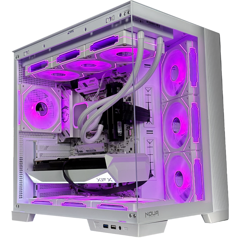 TITANO VS2 - Pc gaming Ryzen 7 9800X3D, RTX 5070 Ti 16Gb WHITE, Ram 32Gb Ddr5 6000Mhz , SSD NVMe 1000 Gb, Dissipatore a Liquido 360mm WHITE, Windows 11 Pro
