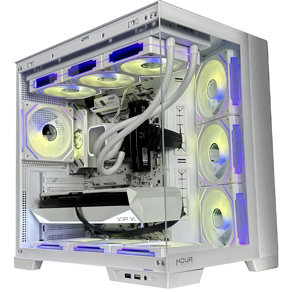 TITANO VS2 - Pc gaming Ryzen 7 9800X3D, RTX 5070 Ti 16Gb WHITE, Ram 32Gb Ddr5 6000Mhz , SSD NVMe 1000 Gb, Dissipatore a Liquido 360mm WHITE, Windows 11 Pro