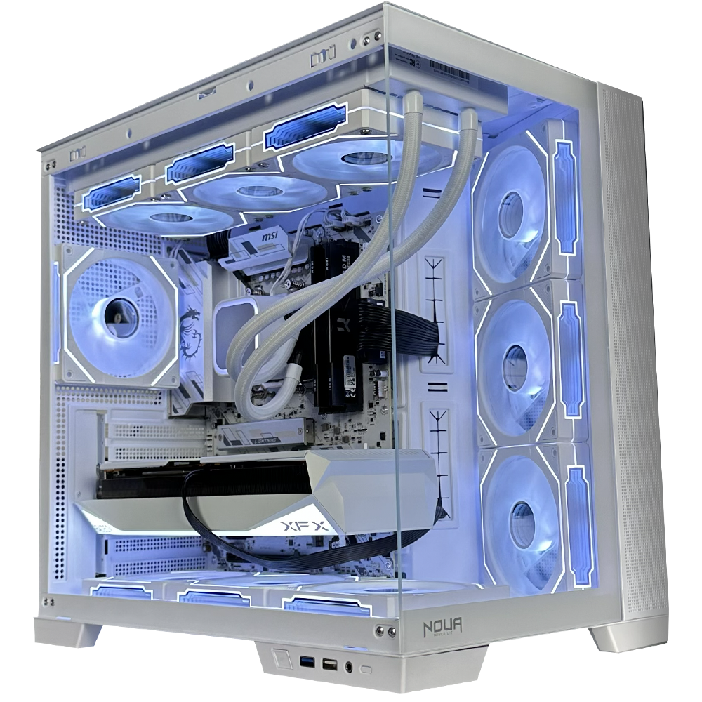 TITANO VS2 - Pc gaming Ryzen 7 9800X3D, RTX 5070 Ti 16Gb WHITE, Ram 32Gb Ddr5 6000Mhz , SSD NVMe 1000 Gb, Dissipatore a Liquido 360mm WHITE, Windows 11 Pro