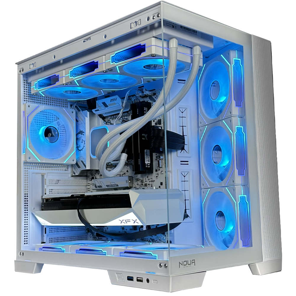 TITANO VS2 - Pc gaming Ryzen 7 9800X3D, RTX 5070 Ti 16Gb WHITE, Ram 32Gb Ddr5 6000Mhz , SSD NVMe 1000 Gb, Dissipatore a Liquido 360mm WHITE, Windows 11 Pro