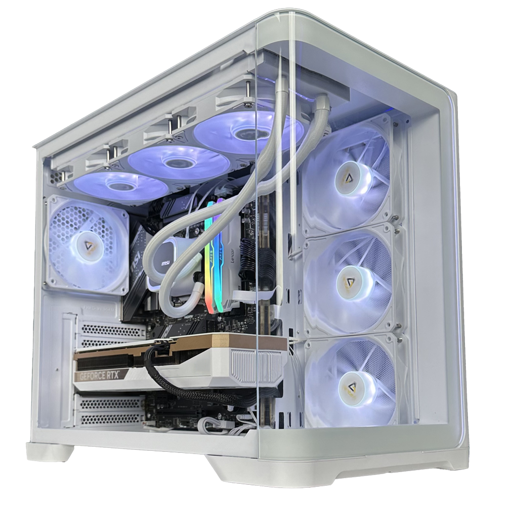 TITANO VS2 - Pc gaming Ryzen 7 9800X3D, RTX 5070 Ti 16Gb WHITE, Ram 32Gb Ddr5 6000Mhz WHITE, SSD NVMe 2000 Gb, Wifi, Dissipatore a Liquido 360mm WHITE, Windows 11 Pro