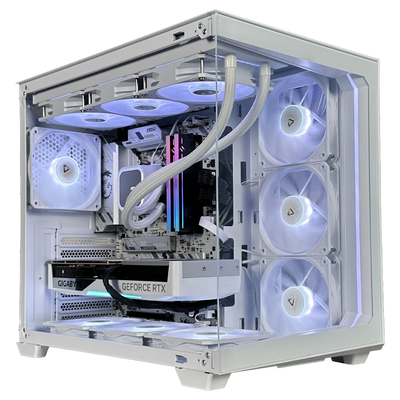 EGEMONE VS1 - Pc gaming Ryzen 7 9700X, RTX 5070 12GB WHITE, Ram 32Gb 6000Mhz Ddr5, SSD NVMe 1000Gb, Dissipatore a Liquido 360mm WHITE, Windows 11 Pro