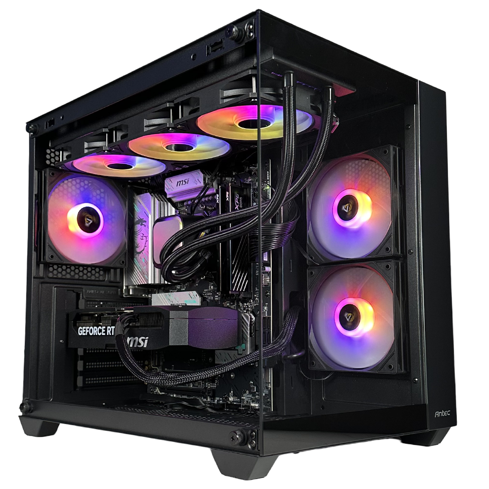 EGEMONE V9 - Pc gaming Ryzen 7 7700X, RTX 5070 12GB, Ram 32Gb 6000Mhz Ddr5, SSD NVMe 1000Gb, Dissipatore a Liquido 360mm, Windows 11 Pro