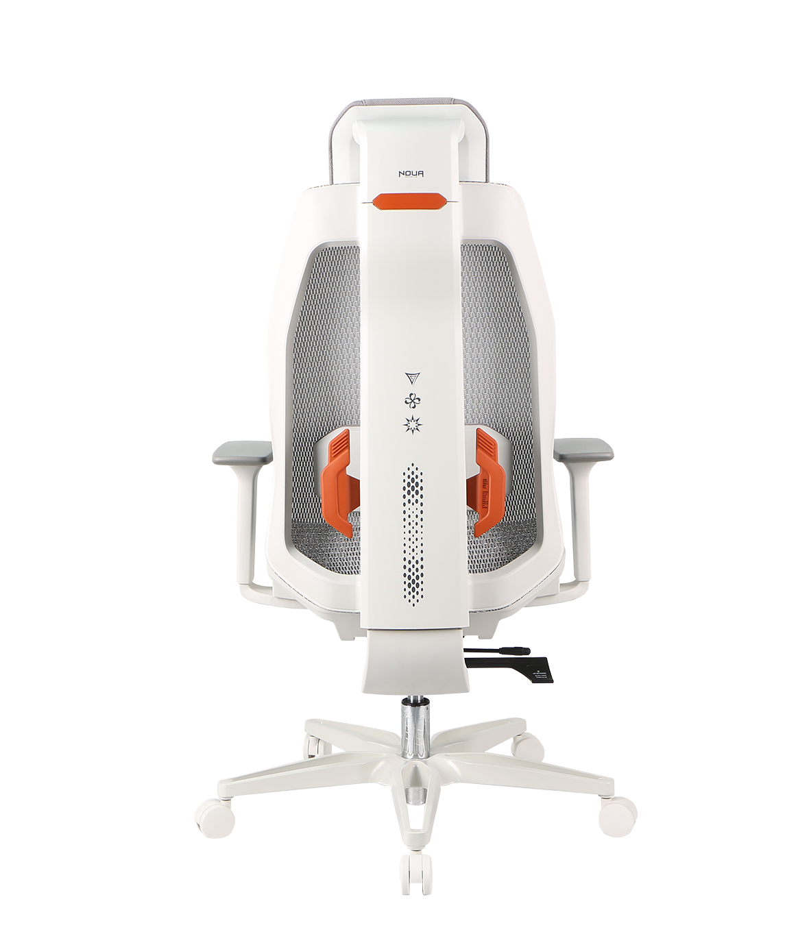 NOUA SOUL MESH BIANCA – Sedia Gaming Ergonomica con Schienale in Mesh, Braccioli 3D e Supporto Lombare