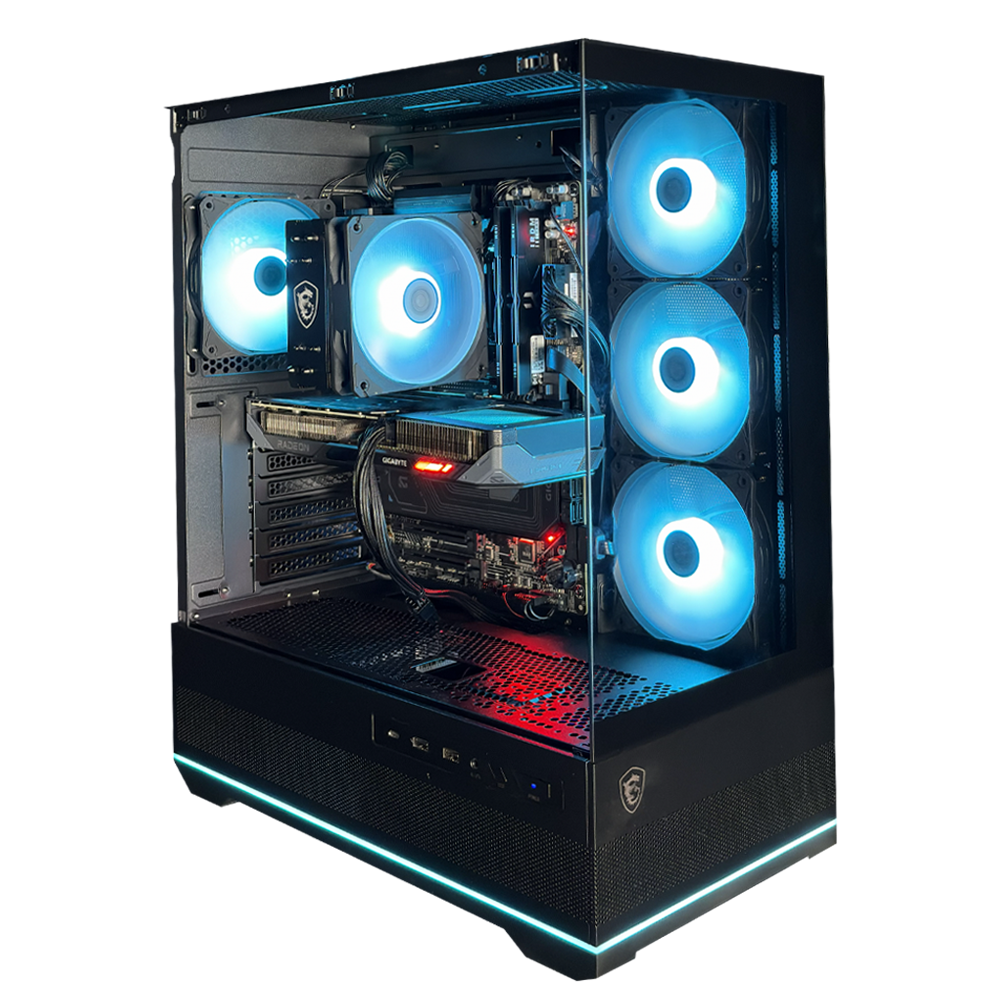 GLADIO G1 - Pc gaming Ryzen 5 7500X3D, RTX 5060 8GB, Ram 16Gb 6000Mhz Ddr5, SSD NVMe 1000Gb, Dissipatore ad Aria, Windows 11 Pro