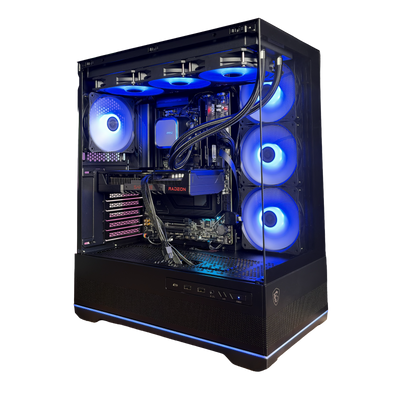 EGEMONE E1 - Pc gaming Ryzen 5 7500X3D, RTX 5070 12GB, Ram 32Gb 6000Mhz Ddr5, SSD NVMe 1000Gb, Dissipatore a Liquido 360mm, Windows 11 Pro