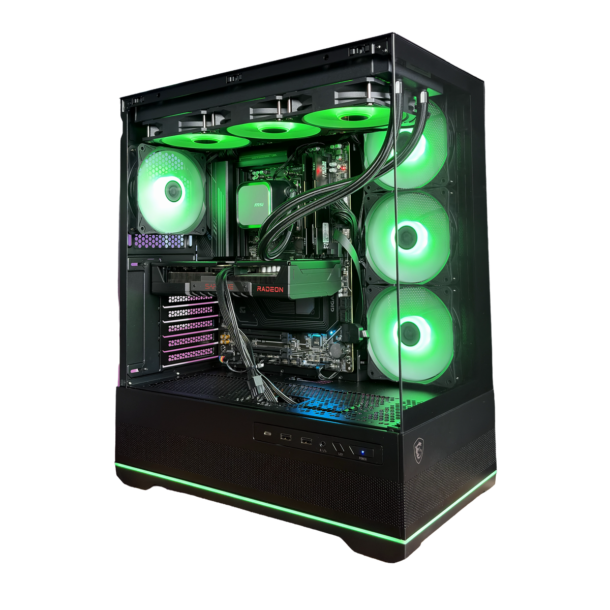 GLADIO G2 - Pc gaming Ryzen 5 7500X3D, RX 9060 XT 16GB, Ram 32Gb 6000Mhz Ddr5, SSD NVMe 1000Gb, Dissipatore a Liquido 360mm, Windows 11 Pro