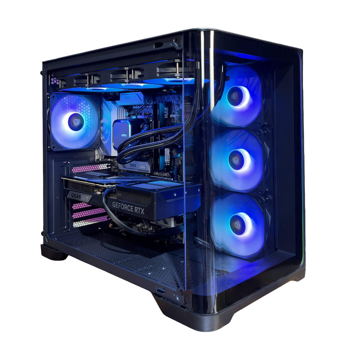 EGEMONE V10 - Pc gaming Ryzen 7 9700X, RX 9070 XT 16GB, Ram 32Gb 6000Mhz Ddr5, SSD NVMe 1000Gb, Dissipatore a Liquido 360mm, Windows 11 Pro
