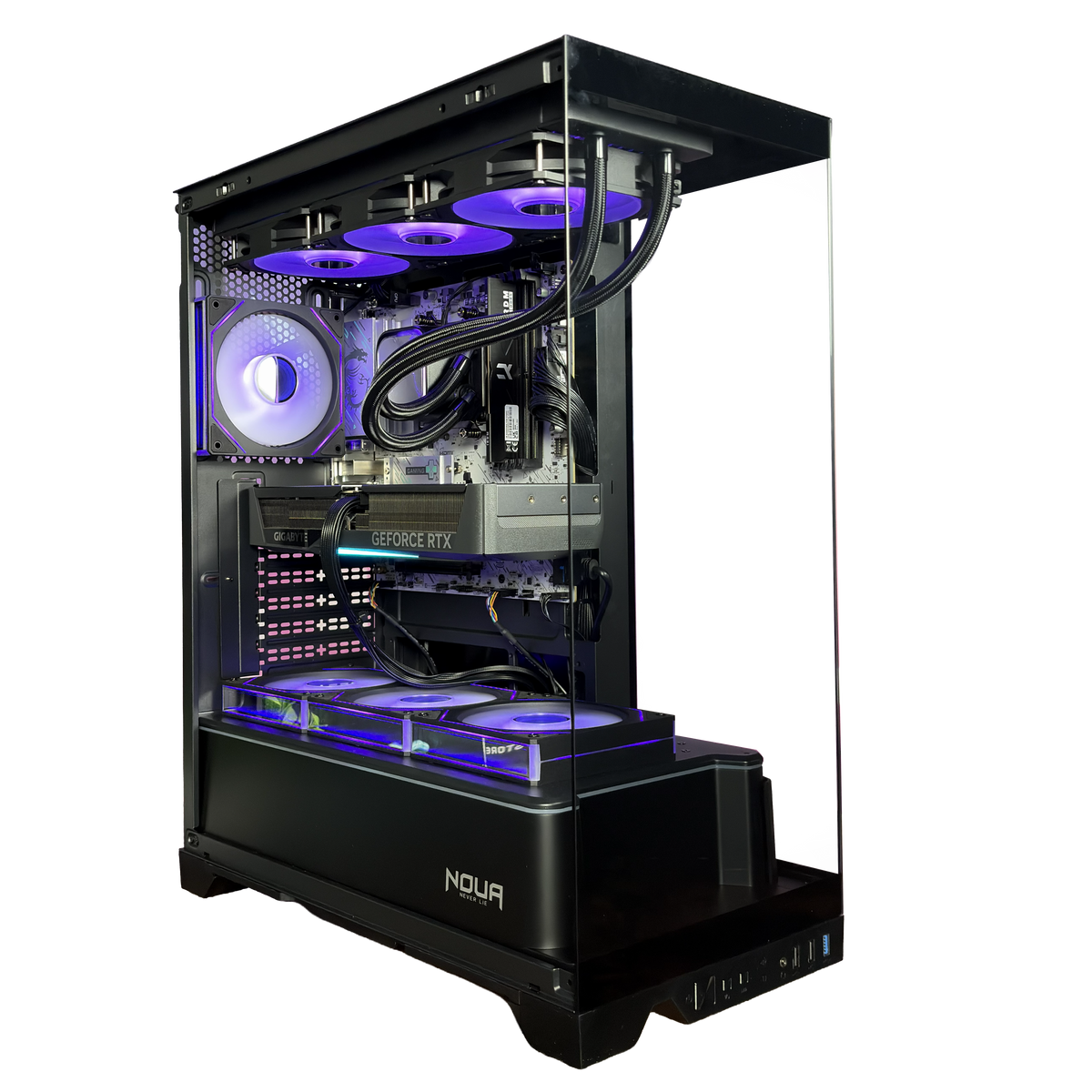 EGEMONE V11 - Pc gaming Ryzen 5 7500F, RTX 5070 12GB, Ram 16Gb 6000Mhz Ddr5, SSD NVMe 1000Gb, Dissipatore a Liquido 360mm, Windows 11 Pro