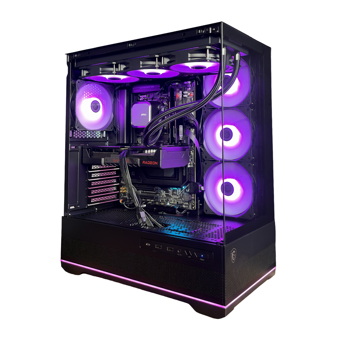 GLADIO G2 - Pc gaming Ryzen 5 7500X3D, RX 9060 XT 16GB, Ram 32Gb 6000Mhz Ddr5, SSD NVMe 1000Gb, Dissipatore a Liquido 360mm, Windows 11 Pro
